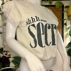 White Graphic Tee with Black Print